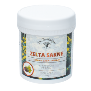 Порошок корня родиолы в капсулах «Zelta sakne»